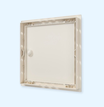 Л2025Р Ivory Люк ревизионный ЛР фланец 196х246 ручка 218х268 пластик Ivory EVECS